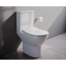 Комплект напольного безободкового унитаза VITRA INTEGRA ROUND OPEN-BACK, тонкое сиденье микролифт, механизм 3/6 л 9833B003-7206